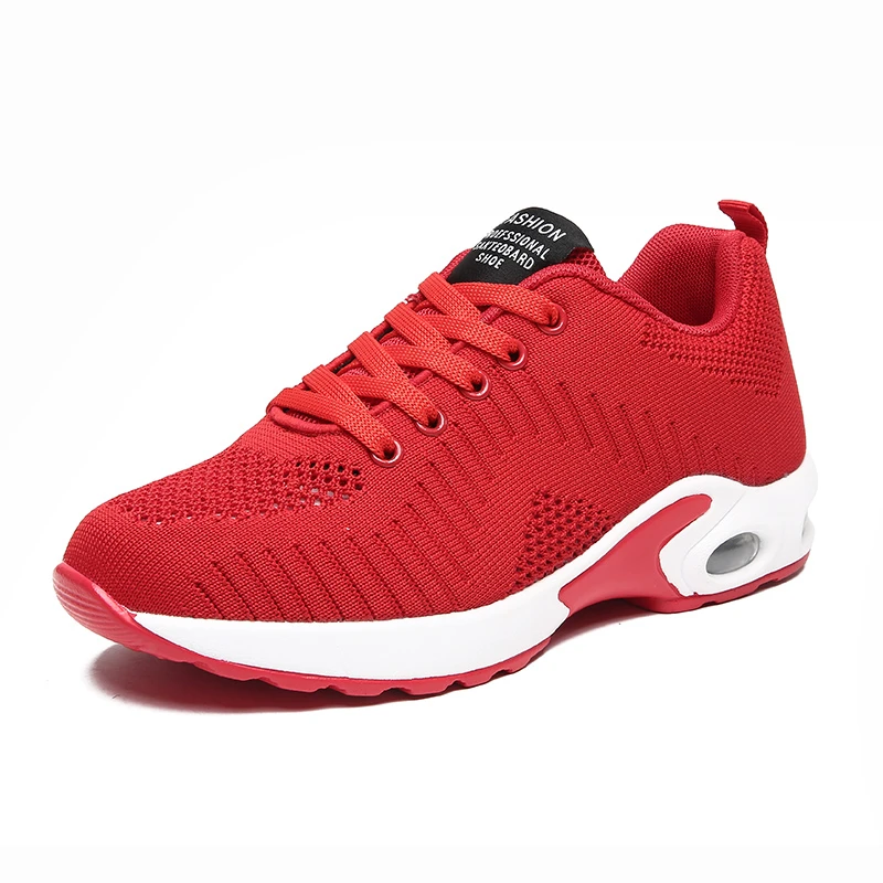 women red sneaker Дышащие женские кроссовки; обувь для бега; спортивная обувь для девочек; женская обувь; chaussures femme; кроссовки для бега; Zapatos De Mujer - Цвет: women red sneaker