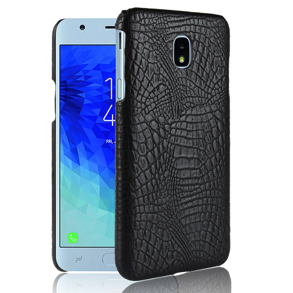 Крокодилья кожа змеи текстура кожаный чехол для samsung Galaxy J7 J3 J4 J6 J8 2018 твердой