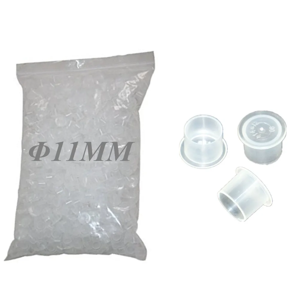 500 шт 11 мм тату чернила чашки самостоятельные татуировки прозрачные поставки