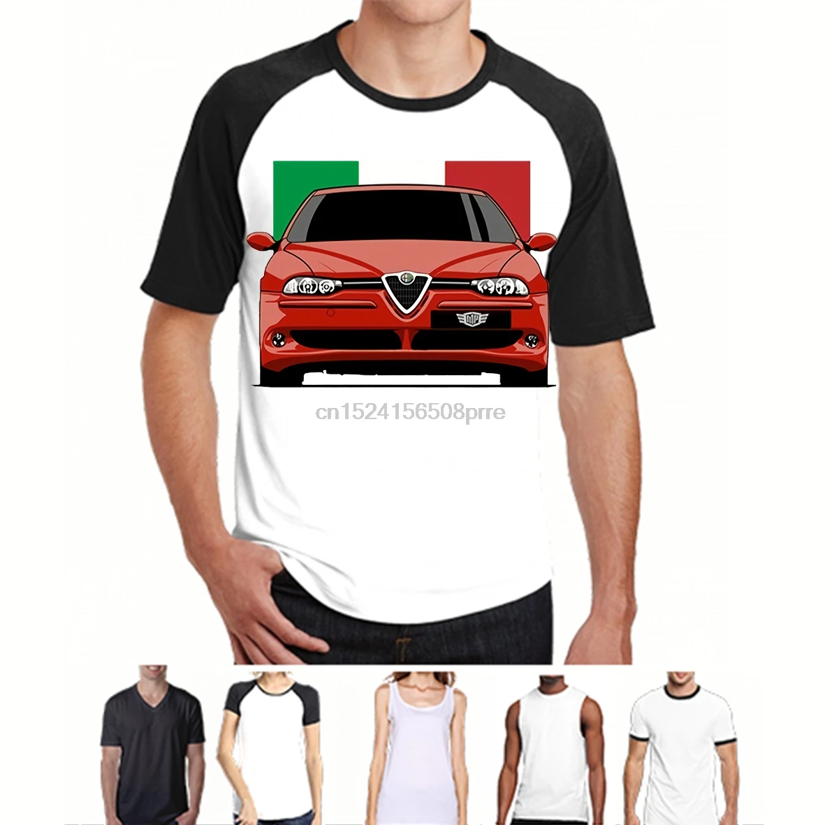 Мужская футболка Alfa Romeo 156 GTA Италия автомобиль Мужской органический хлопок