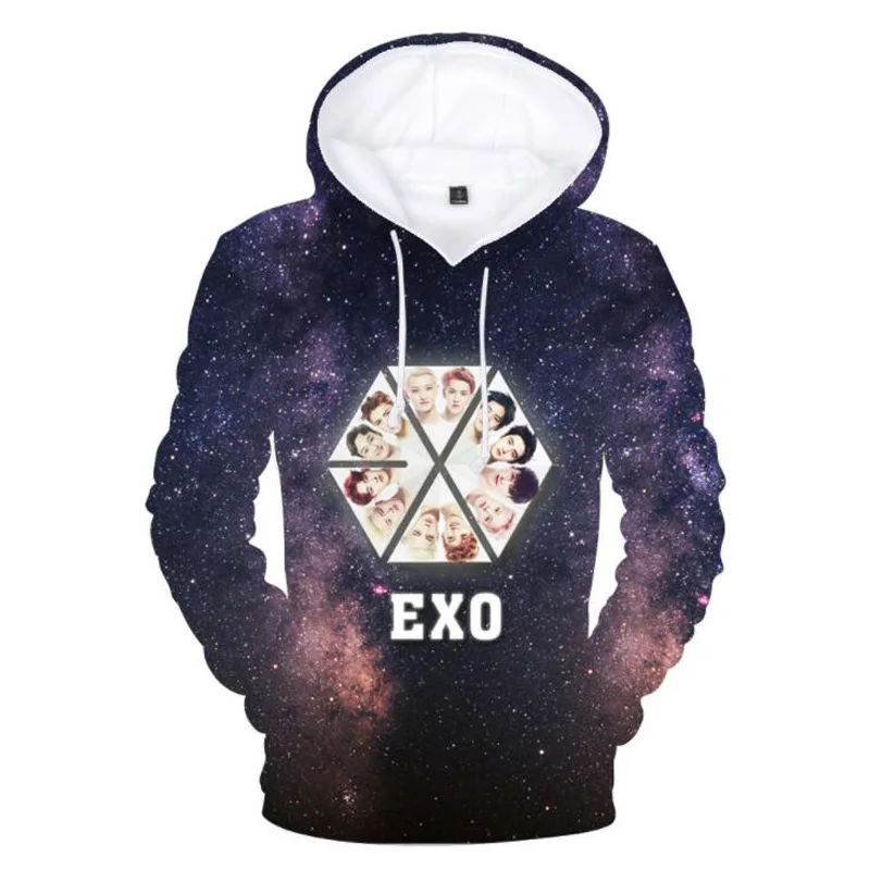 K POP KPOP EXO куртка с капюшоном Женская Корейская популярная зимняя в стиле хип хоп