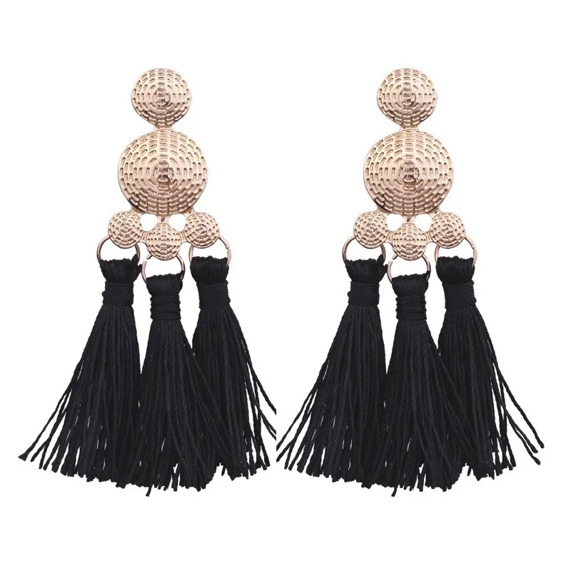 Европейская и американская Новая мода богемный длинный бахромой Стиль Женский