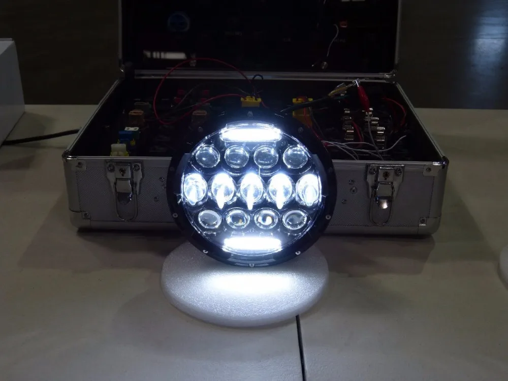 Акция! 1 пара 75 Вт светодиодный ные фары 7 дюймов круглые дальний/ближний свет с DRL