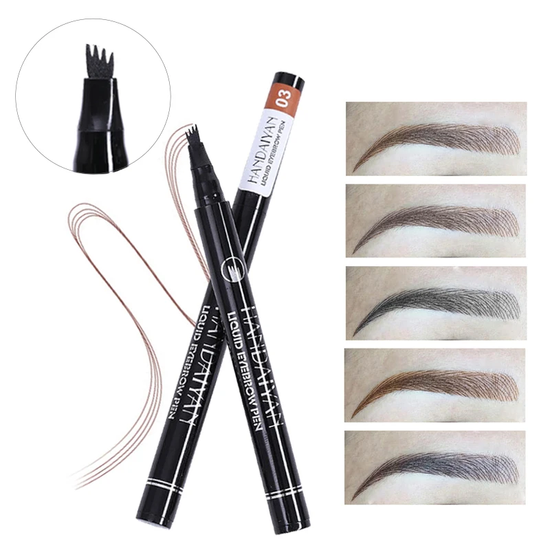HANDAIYAN 4 вилки жидкость для бровей Водонепроницаемый Microblading усилители тонкой