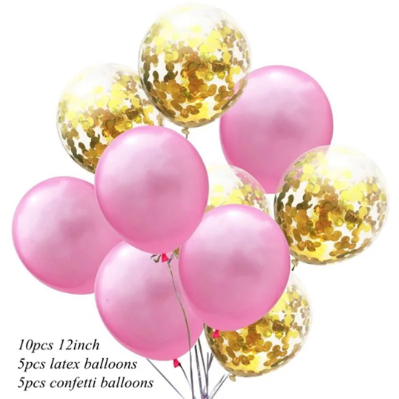 10Pcs12inch latex color confetti inflatable ball helium balloon birthday wedding Valentine's Day Christmas party supplies | Дом и сад