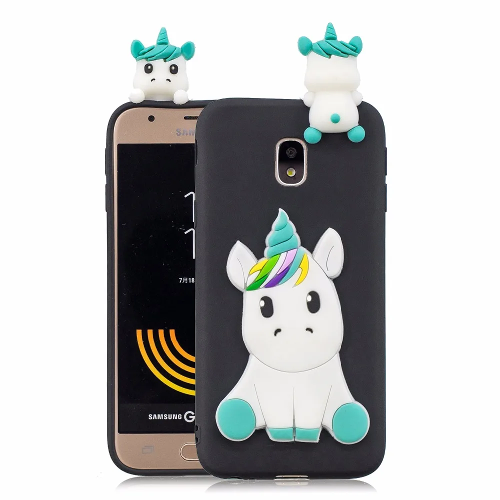 J330 J530 J730 сотовый Чехол для телефона для Samsung Galaxy J3 J5 J7 Pro /J310 J510 J710() 3D Единорог Мягкий силиконовый чехол