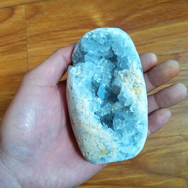 343 г/976 г натуральный Небесный Кристалл кластер геодезическая пещера яйцо