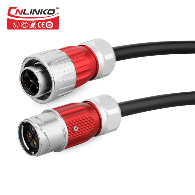Cnlinko DH20 серии Водонепроницаемый IP65 кабель hdmi крепление Мощность 4Pin Позолоченный
