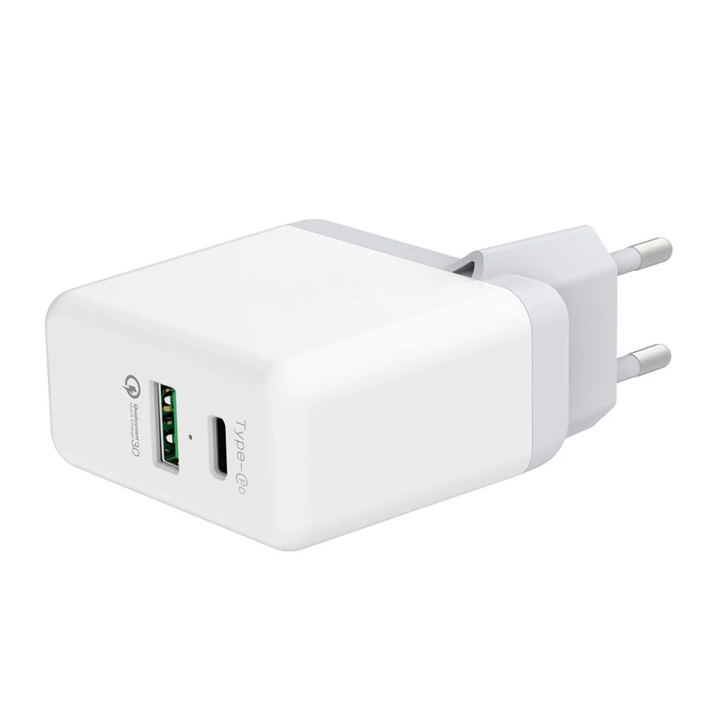 Usb type C PD зарядка 36 Вт с двумя портами, портативная зарядка QC 3,0, настенное зарядное устройство 18 Вт для iPhone X/XR/XS Max, iPad Pro, huawei