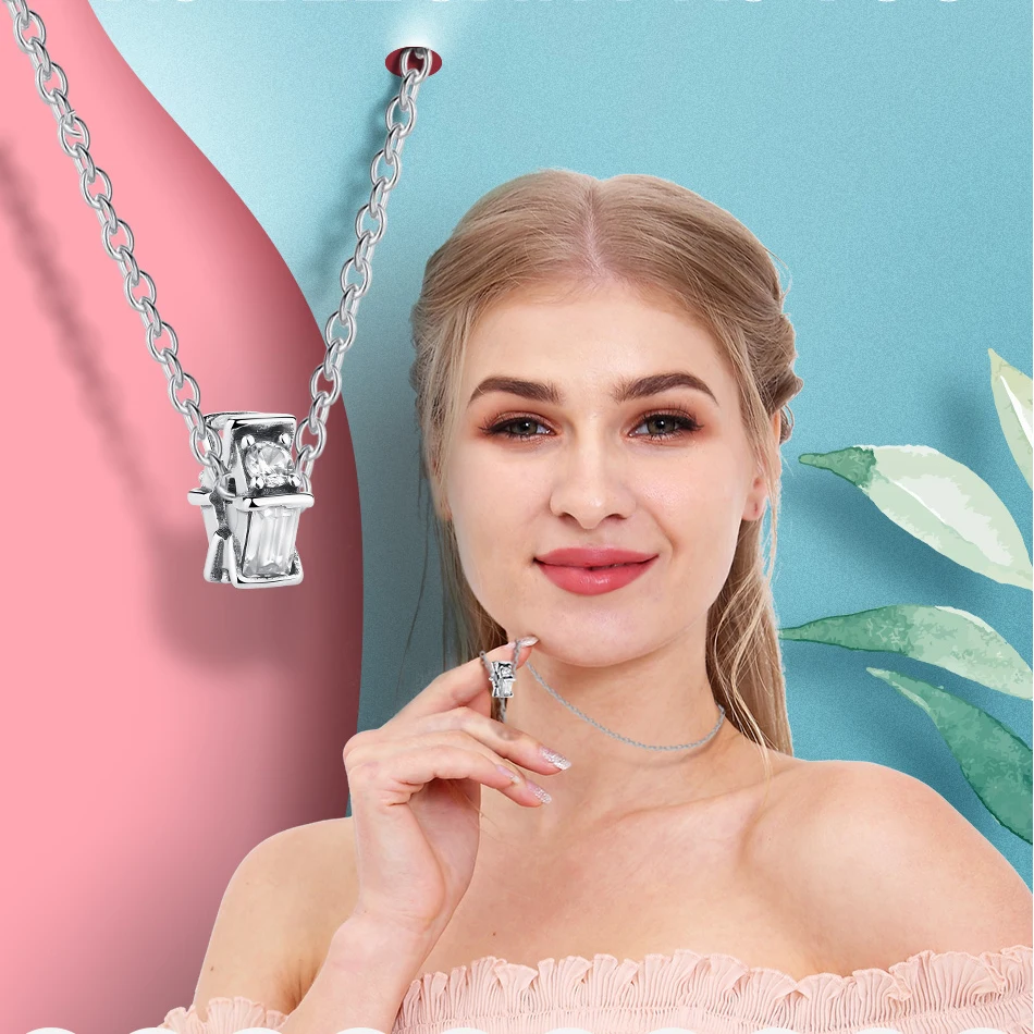 FOREWE 925 пробы серебряные ледяные скульптуры разделительные бусины с четким