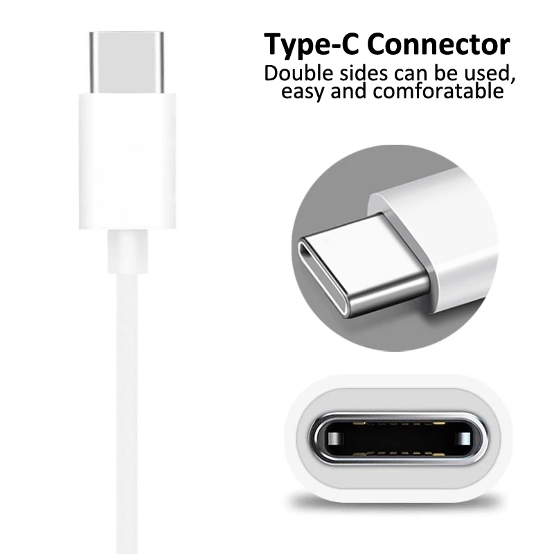 Наушники вкладыши проводные наушники Usb Type C для Huawei P20 Pro Xiaomi 8 с шумоподавлением