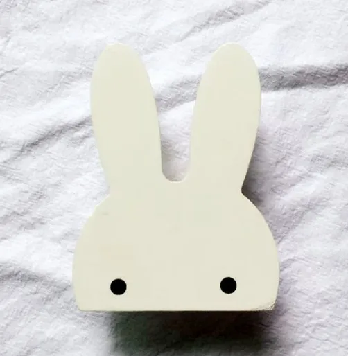 White Rabbit Деревянный мороженое/кролик/летучая мышь/борода/облака детская одежда крючок детская комната настенная вешалка в качестве украшения крючок подарок на день рождения - Цвет: White Rabbit