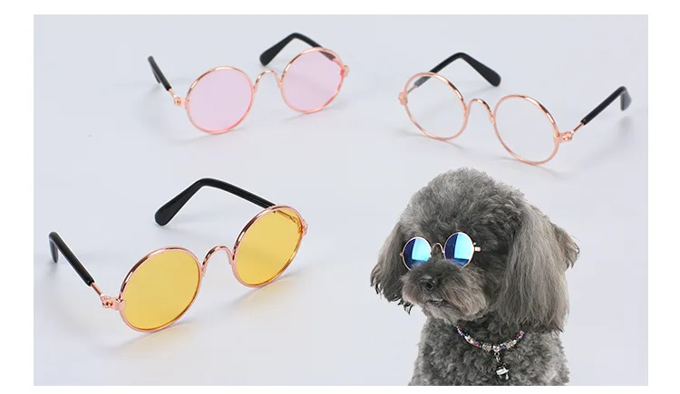 HORBONPY Pet очки «кошачий глаз» собачьи очки забавные ПЭТ фото реквизит продукты для маленькой собаки Кошачий глаз-одежда маленькая плюшевая собака солнцезащитные очки