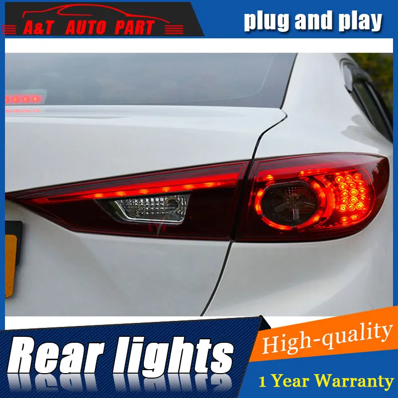 

Car Styling for Mazda 3 Taillights 2014-2018 For Mazda 3 axela LED Tail Lamp Rear Lamp DRL+Brake+Park+Signal led lights