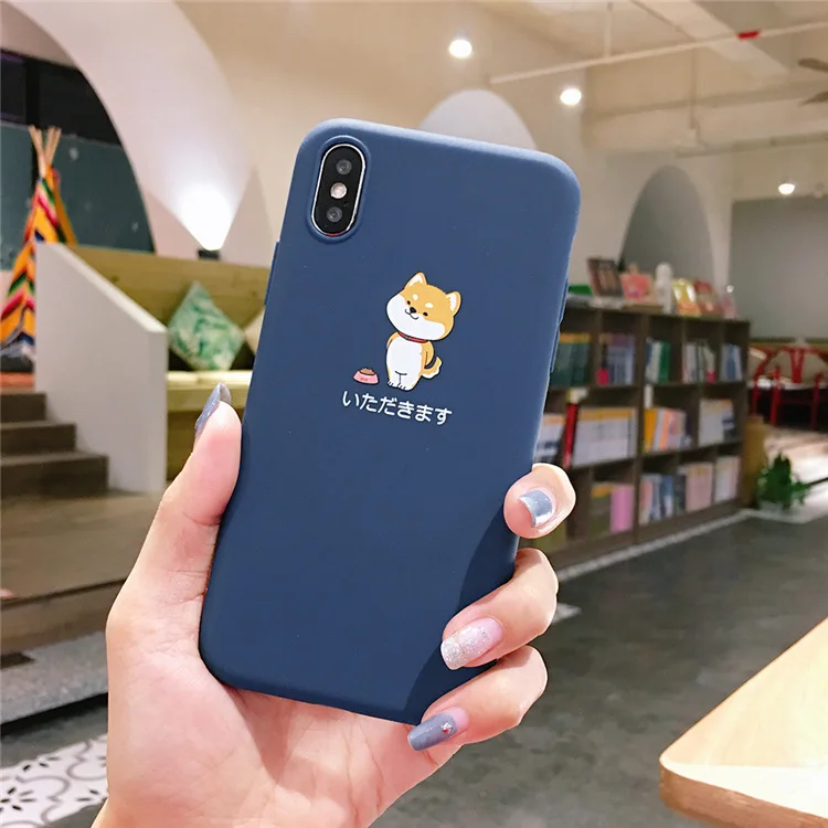 Матовый Мягкий термополиуретан чехол для iphone 7 plus 6 S 8 Plus японский стиль милый