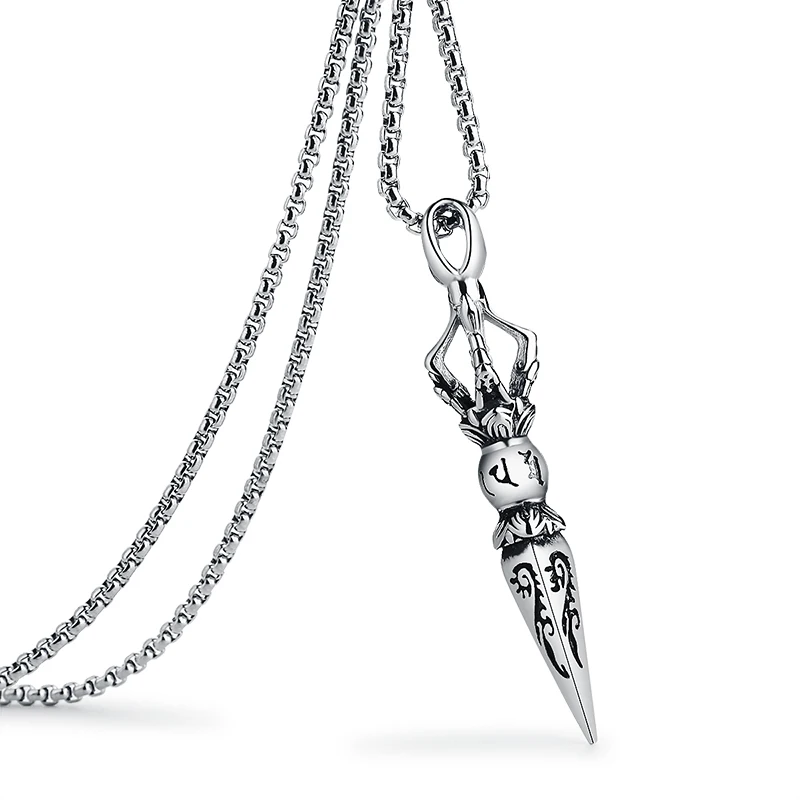 Мужское ожерелья в стиле ретро с подвеской виде шести персонажей мантрой