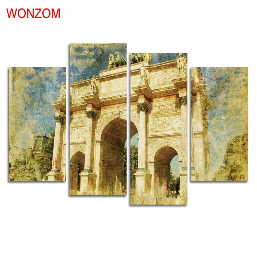 Gate Canvas Painting Street HD Printed Forest Wall Home Decor For Living Room Unframed Modular Arts New Year Cuadros Decoracion | Дом и сад