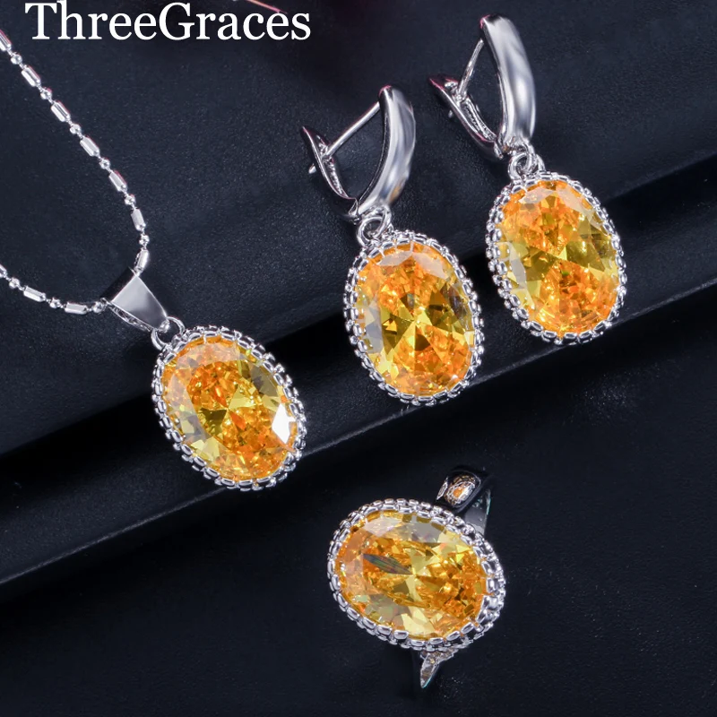 Женский комплект ювелирных изделий ThreeGraces из стерлингового серебра 925 пробы с