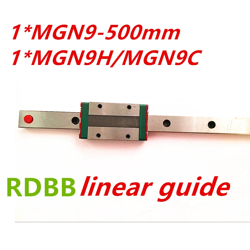 Акция Новый 9 мм линейный направляющий MGN9 L = 500 рельс + MGN9H CNC Блок для 3D принтера|block