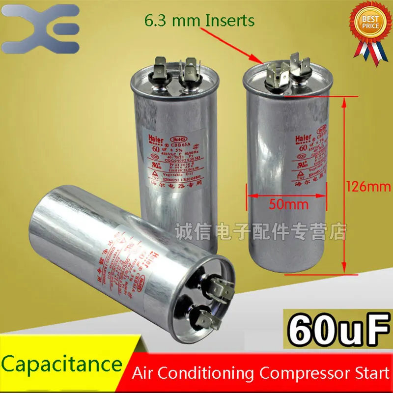 20/25/30/35/40/45/50/60/75UF Air Conditioning Start Capacitor 30UF Parts | Бытовая техника