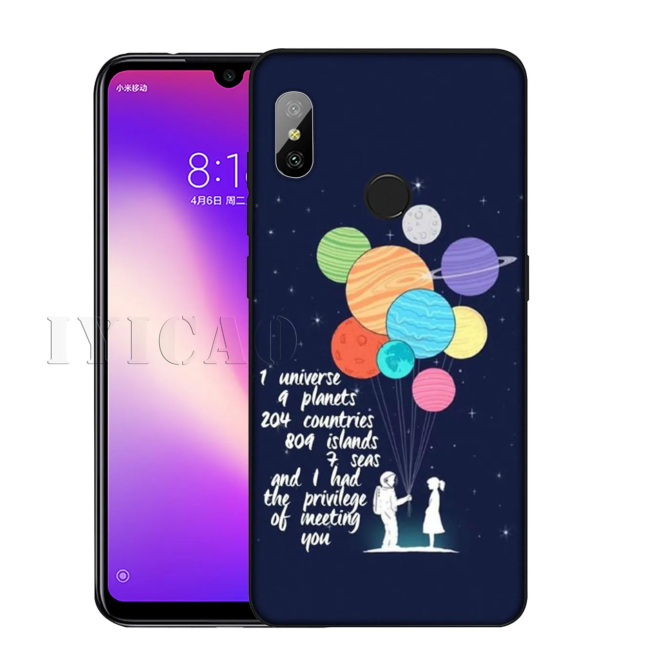 Cosmonaut Planets Cosmos Stars Better Soft Silicone Case for Xiaomi Redmi K30 K20 8A 7A 6A 5A S2 GO Note 8 8T 7 5 6 Pro |