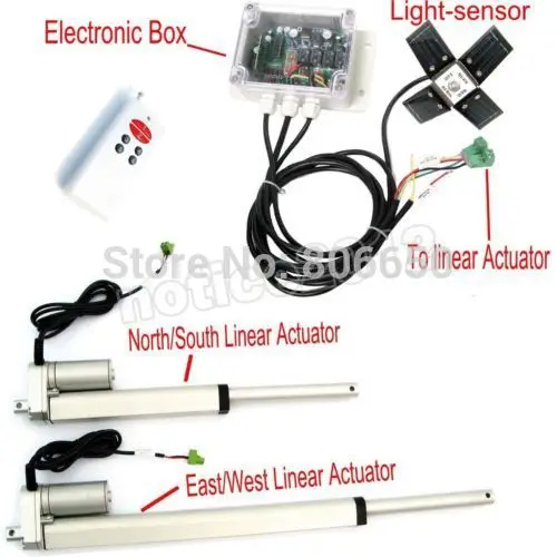 Двухосевой Солнечный отслеживающий трекер 6 '཈'' линейный привод и