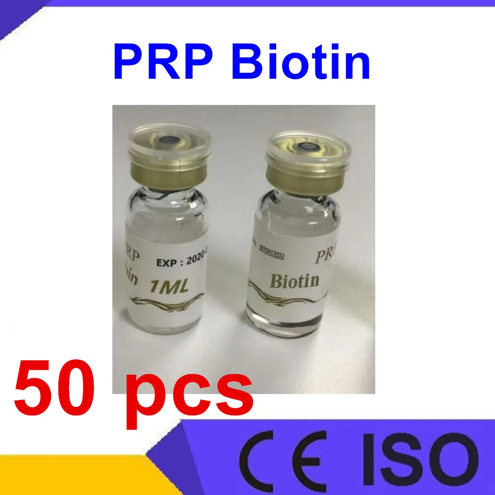 50 pcs prp biotin 10 шт 1 мл бутылка биотин PRP активатор трубка раствор, prp активация хлорид кальция prp трубка Биотин - Цвет: 50 pcs prp biotin