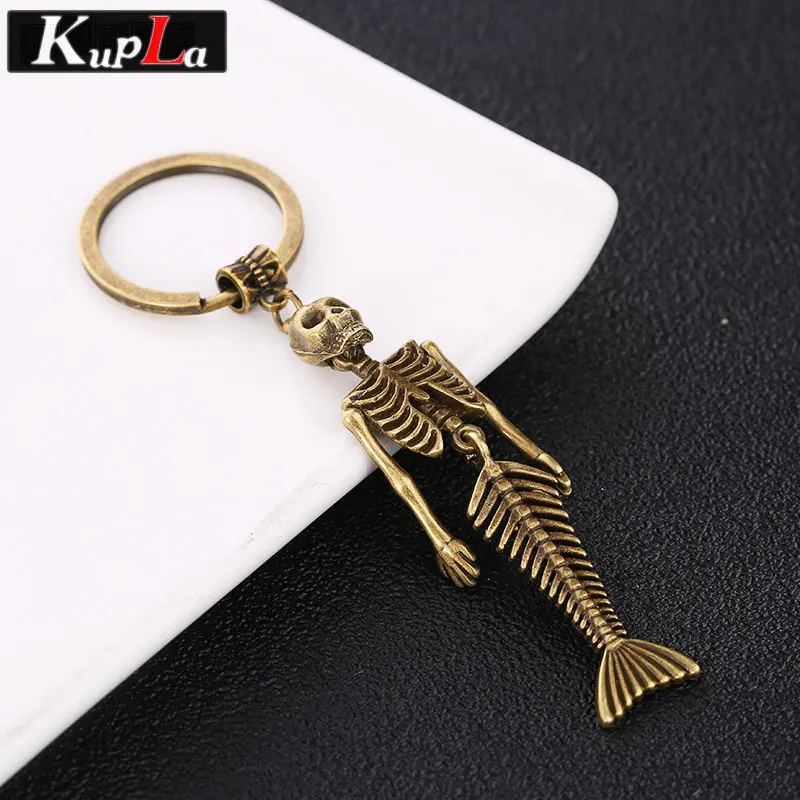 Kupla винтажный металлический брелок для ключей русалка модные аксессуары
