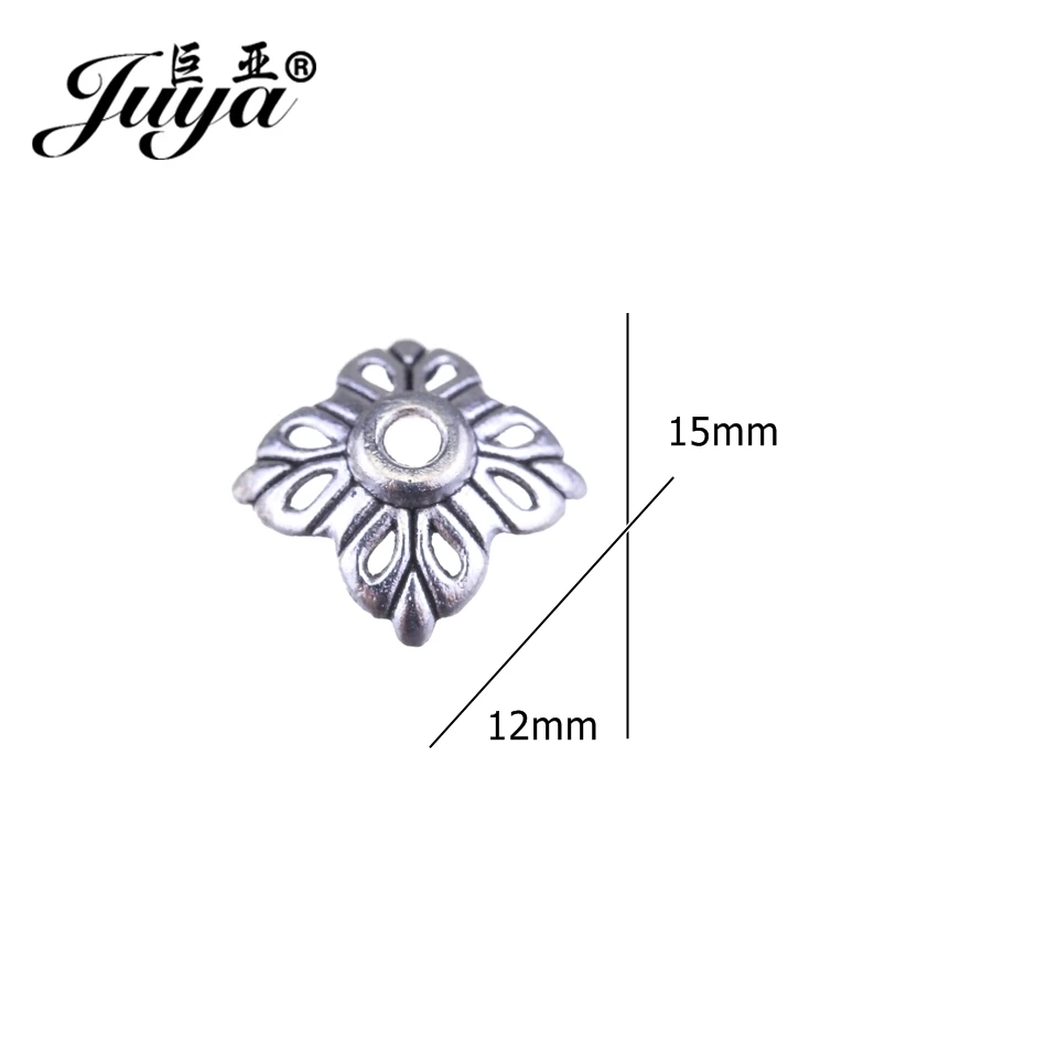 

JUYA Ancient Bead End Cap for Bracelet Necklace Jewelry Making Findings 15x12mm 50pcs/lot Flowers Shape Beads Caps AC0072