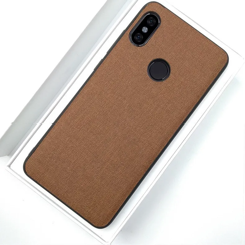 xiaomi redmi S2 Edition Case Fabric Hard PC Luxury Retro Cloth Leather Soft TPU Edge For |
