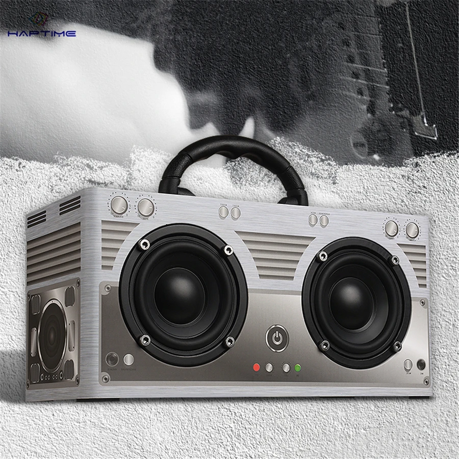

Classic Retro Style Wooden Speakers Portable Wireless Bluetooth Speaker Full Dual Frequency HD HIFI Stereo Subwoofer Sound Bar