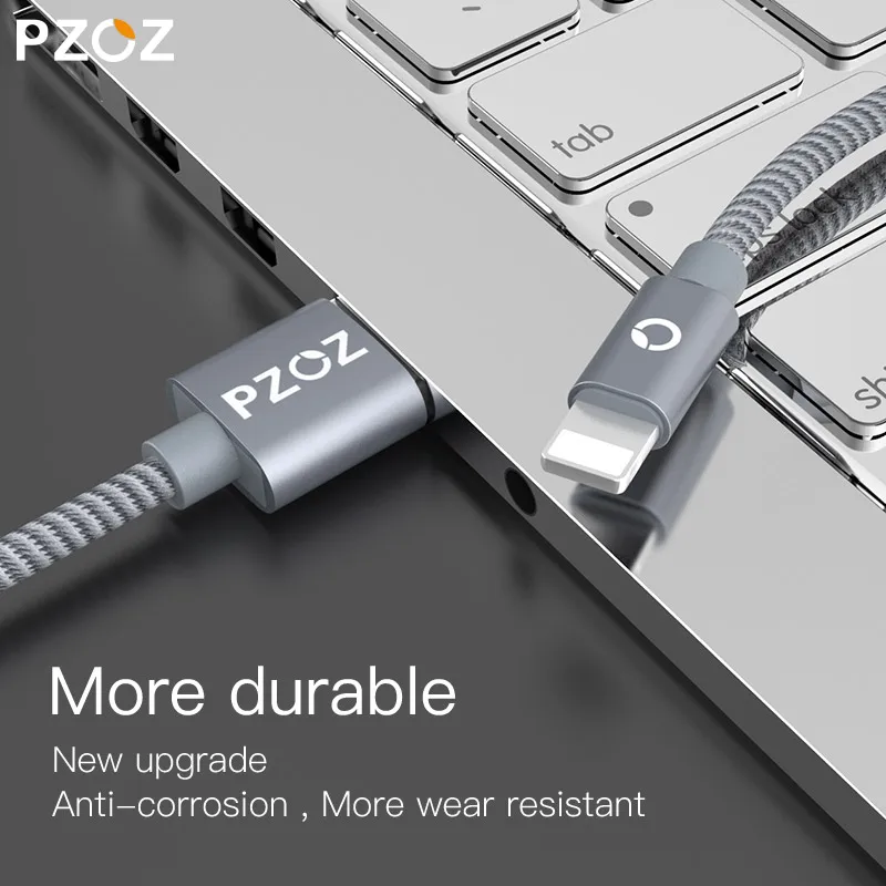 PZOZ для iPhone 11 12 13 Pro X Xr Xs Max XR 8 Plus 5 SE кабель iPad 2021 Зарядное устройство usb 2.4A Быстрая