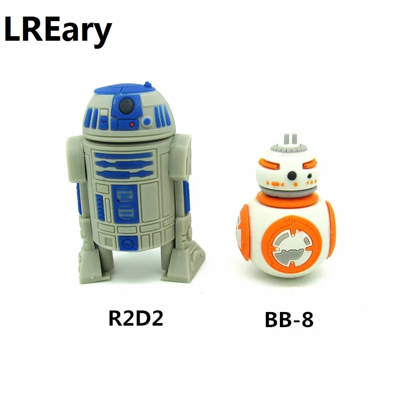 Модная одежда с принтом Звездные войны BB-8 &amp R2D2 милый флеш-накопитель usb в виде