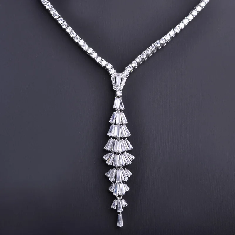 MECHOSEN потрясающие свадебные комплекты ювелирных изделий Кубический Цирконий