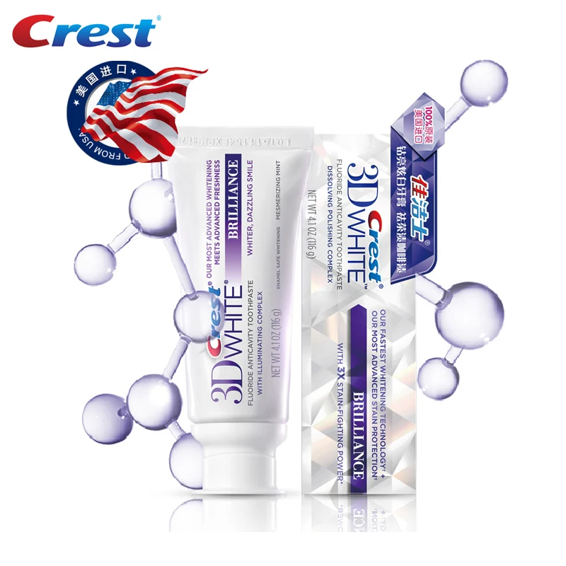 Зубная паста Crest 3D White Advanced для отбеливания зубов гигиена полости рта зубная