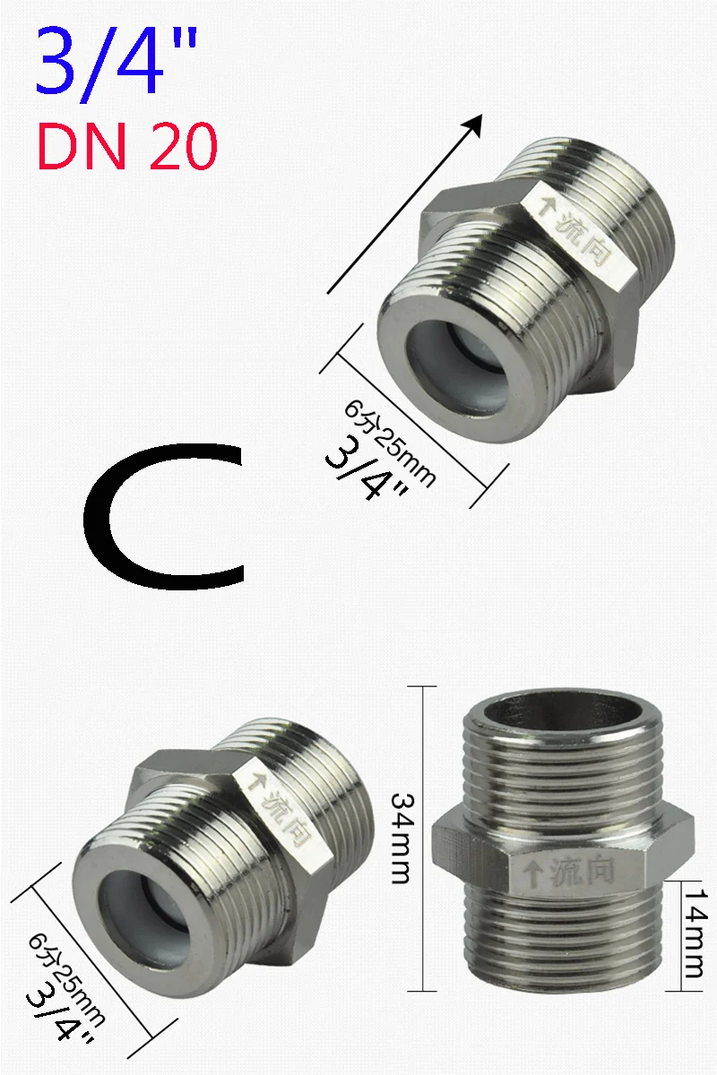 

3/4" DN20 Check Valve Forbid stinkpot/closestool water Reflux Valve / One-way flow /Electric hot water heater valve