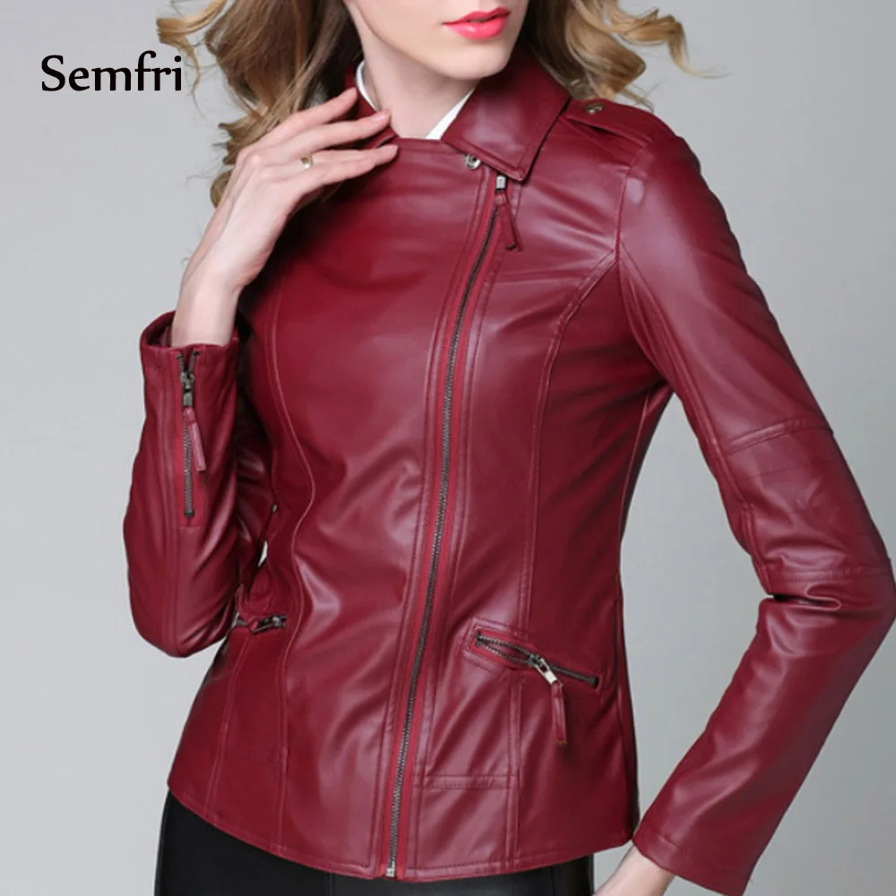 Sempi мотоциклетная куртка из искусственной кожи женская модная Яркая Цветная