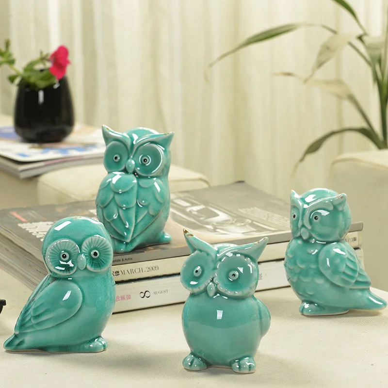 Керамическая Ремесленная Современная Статуя совы|figure decoration|figure statuesfigure toy |