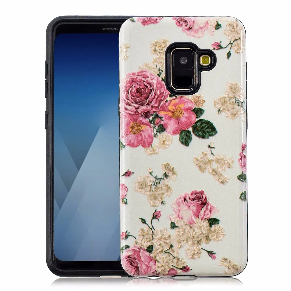 Etui For Coque Samsung A8 2018 Case Silicone Hard shell Two in one Back Cover Fundas Galaxy A530 A530F cases | Мобильные телефоны и