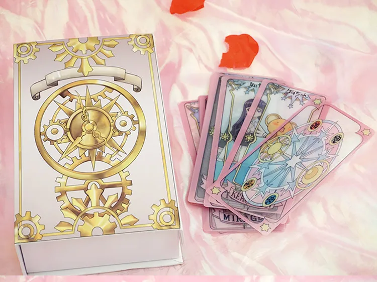 Аниме карты Captor Kinomoto Sakura Таро прозрачные Cardcaptor ПВХ Волшебная коробка косплей