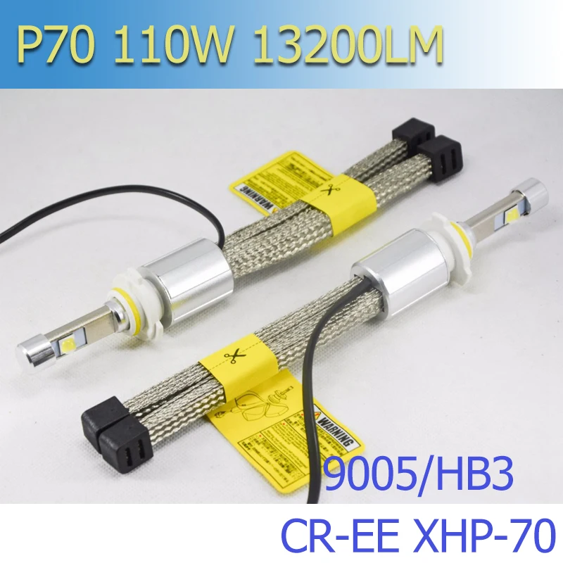 P70 1 комплект H7 110W 13200LM светодиодный фары XHP-70 чипы безвентиляторный супер