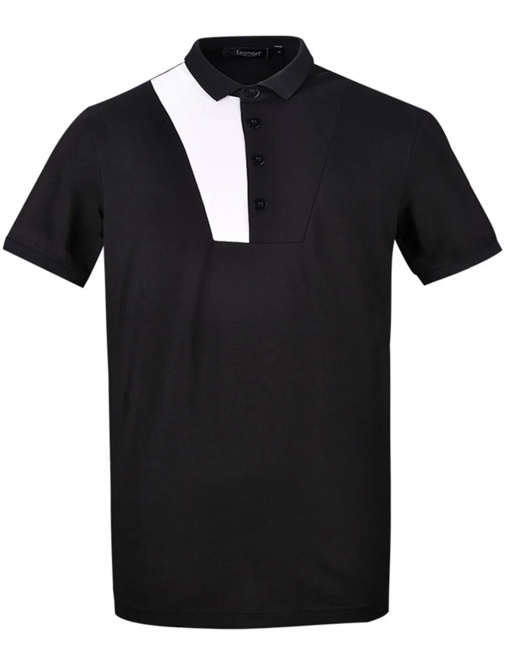 Лесмарт Для Мужчин's Мужские поло из пике с коротким рукавом Slim Fit контраст Цвет