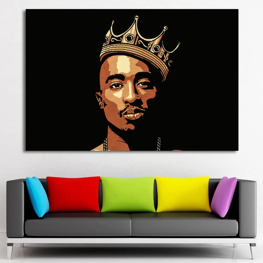 Настенные картины 2Pac Rap в стиле хип хоп с изображениями музыкальной Плакаты и