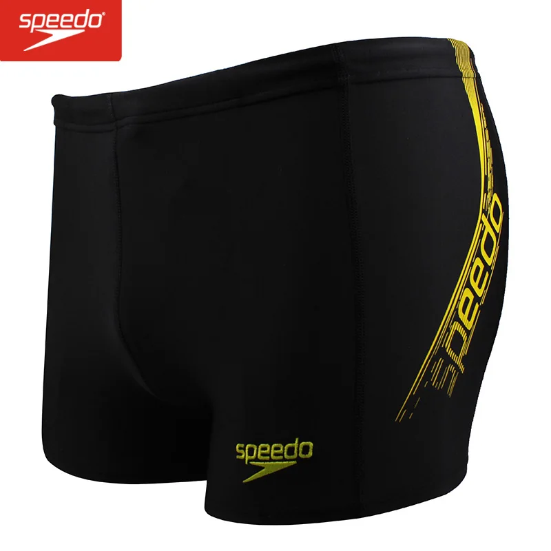 Мужские плавки Speedo Swuisuit с квадратными штанинами спортивные логотипом акварели