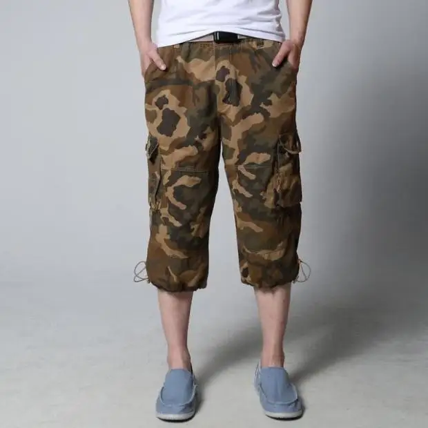 

Free shipping Personalized large size shorts male casual knee-length hiphop plus size camouflage short trousers 3xl 6xl 7x l8xl