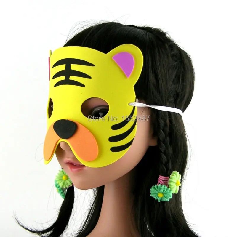 Бесплатная доставка костюм животных мультфильм Тигр маска/шляпа eva платье Дети