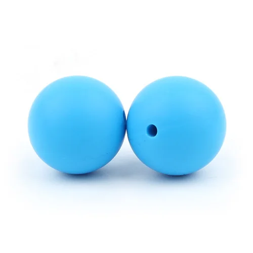 Sky Blue TYRY. HU 10 шт Sillicone бусины 15 мм Детские Прорезыватели для зубов аксессуары пищевого силикона силикон без БФА Прорезыватели для зубов - Цвет: Sky Blue