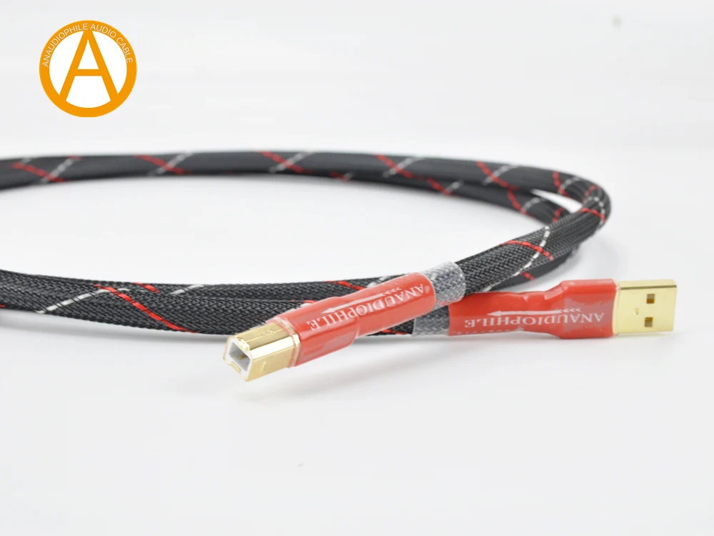 USB кабель UC09 HiFi 4N OFC типа A на B для передачи данных и аудио нейтральное звучание DAC