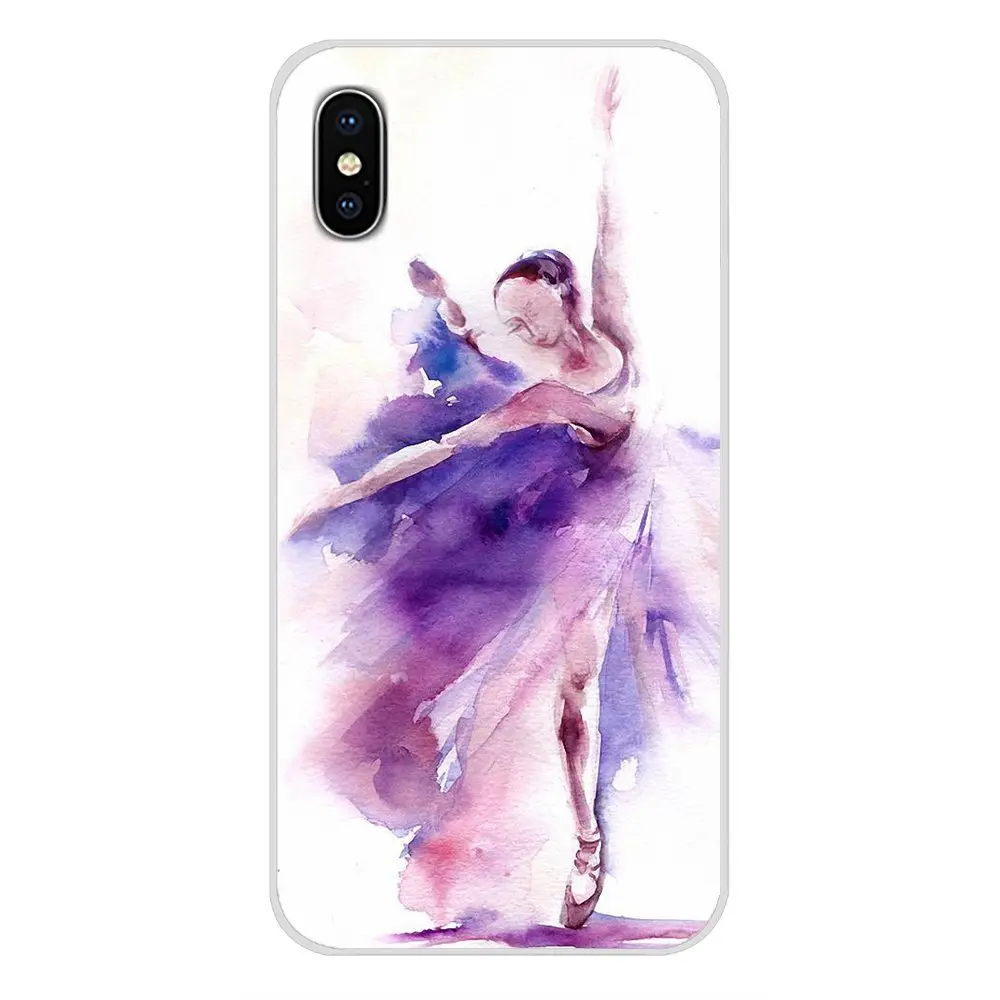 Прозрачные мягкие чехлы для балерины девочек Samsung Galaxy S3 S4 S5 Mini S6 S7 Edge S8 S9 S10 Lite Plus Note