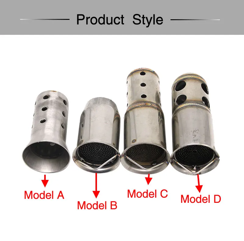 ZSDTRP 1Pcs Exhaust Pipe Baffte Silencer 51/60MM Universal Exhaust Motorcycle Muffler Insert DB Defender DB Killer Silencer